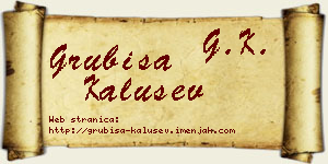 Grubiša Kalušev vizit kartica